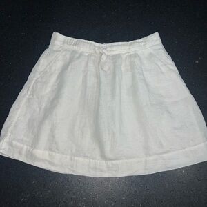 UEC J. CREW 100% LINEN WHITE SKIRT SZ 10